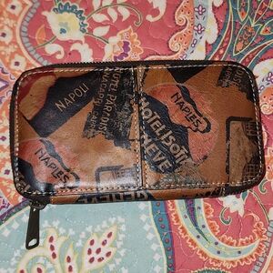 Patricia Nash Old World Traveler Patch Leather Wallet | Italian Cities
